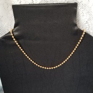 New Gold Plated Ball Chain Necklace